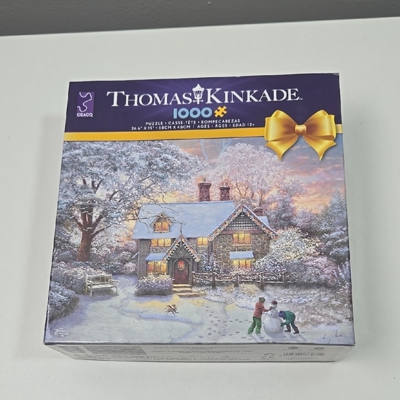Thomas Kinkade Winter Cottage Puzzle - Picture 1 of 5